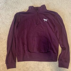 Burgundy quarter zip from Pink